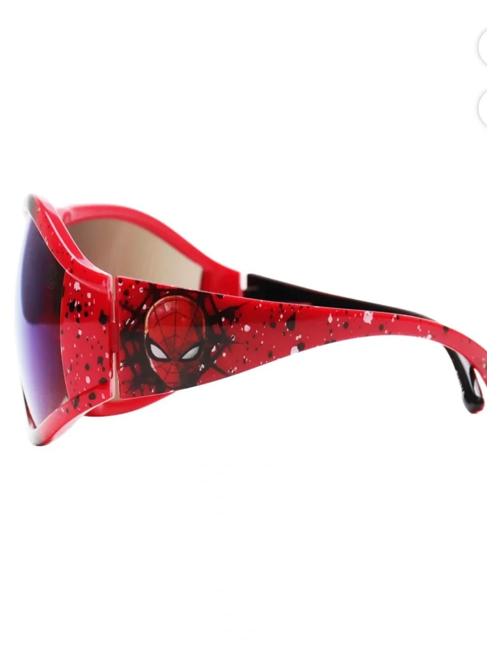 Marvel Spider-Man Kids Sports Wrap Sunglasses Red Paint Splatter